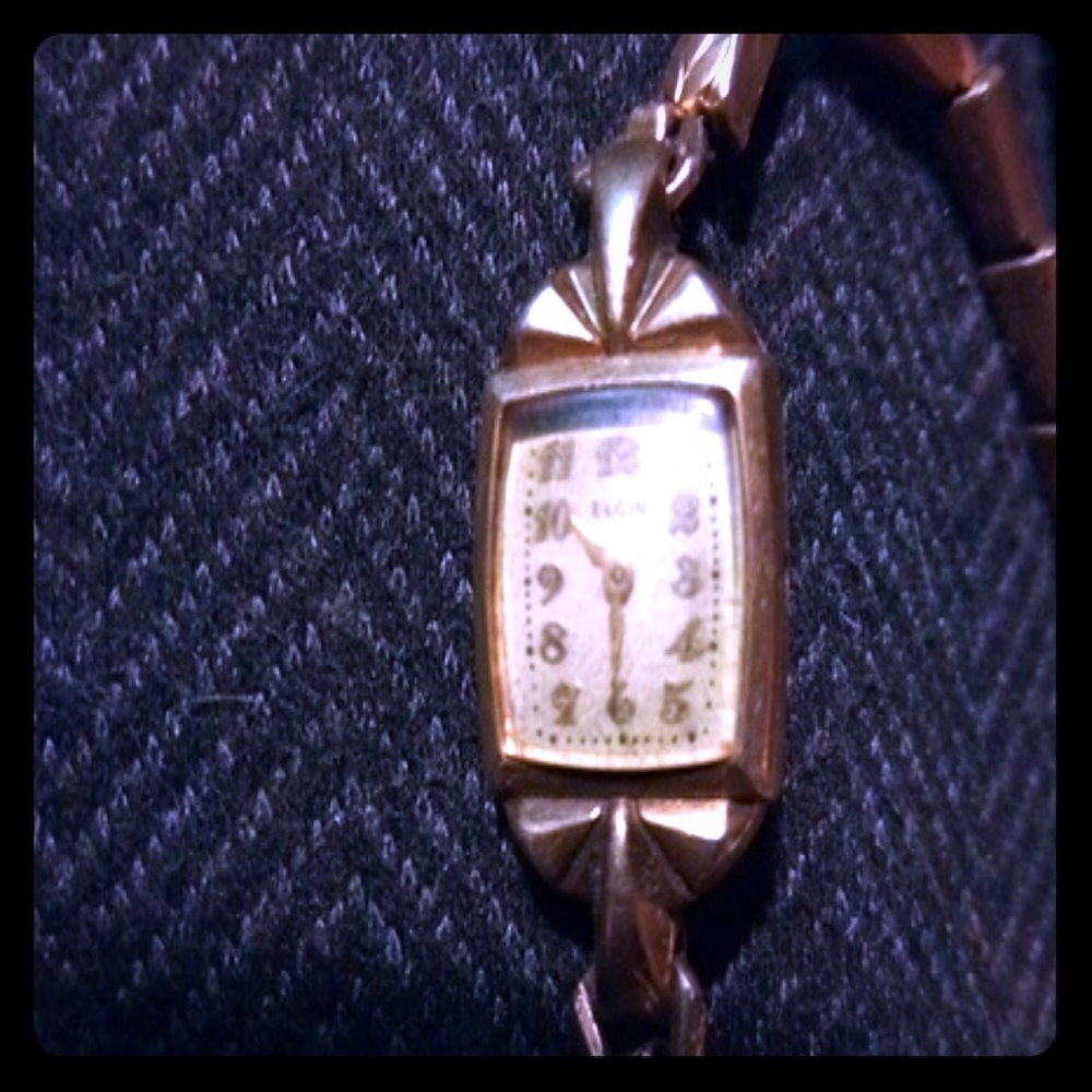 Antique, Elgin ladies 10k watch.
